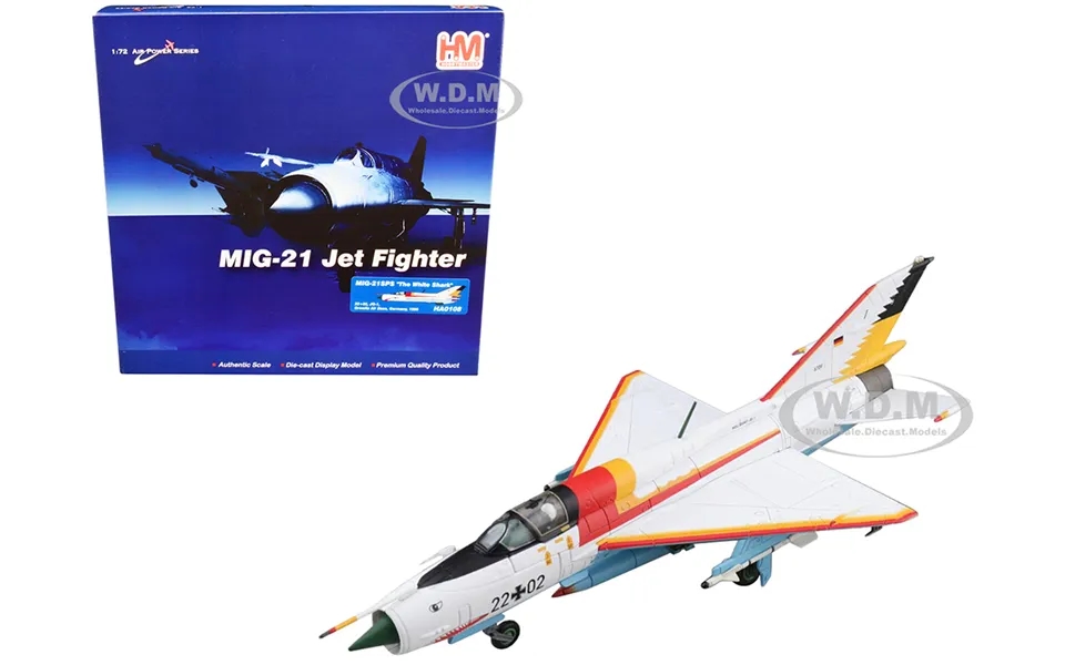Mikoyan-gurevich Mig-21sps The White Shark Fighter Aircraft 2202 Jg-1 Drewitz Air Base Germany 1990 Air Power Series 1 7