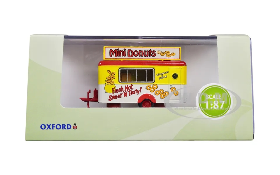 Mobile Food Trailer Mini Donuts 1 87 Ho Scale Diecast Model By Oxford Diecast