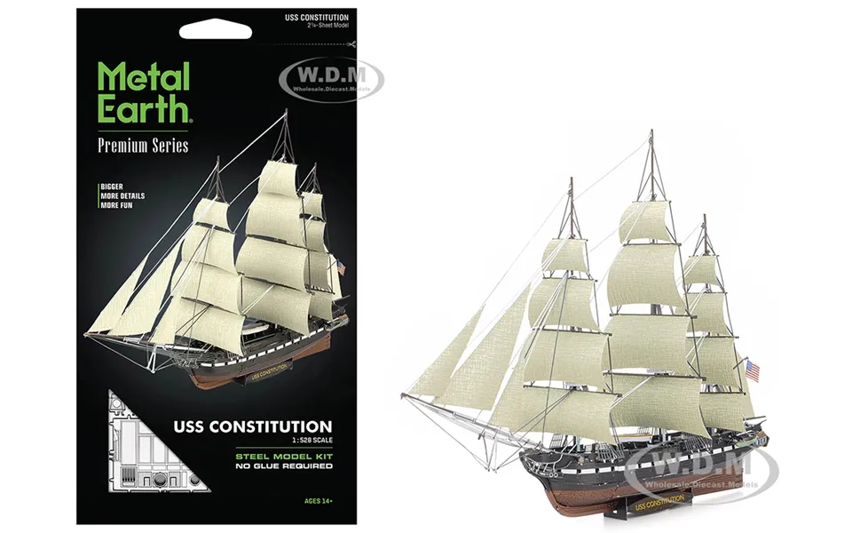 Model Kit Uss Constitution Warship Challenging Difficulty Steel Model By Metal Earth
