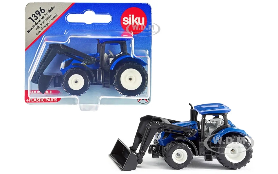 New Holland T7.315 Tractor With Front Loader Blue And Black Diecast Model By Siku