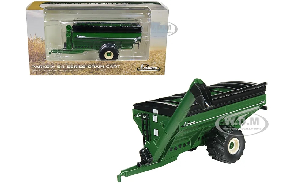 Parker 1154 Grain Cart With Tires Green 1 64 Diecast Model By Speccast