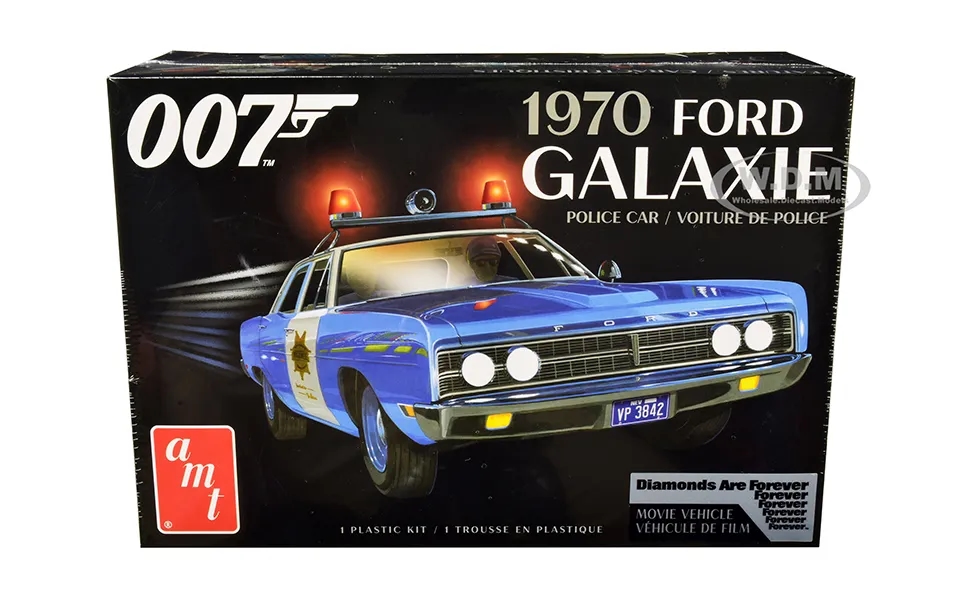 Skill 2 Model Kit 1970 Ford Galaxie Police Car Las Vegas Metropolitan Police Dept Diamonds Are Forever 1971 Movie 7th In