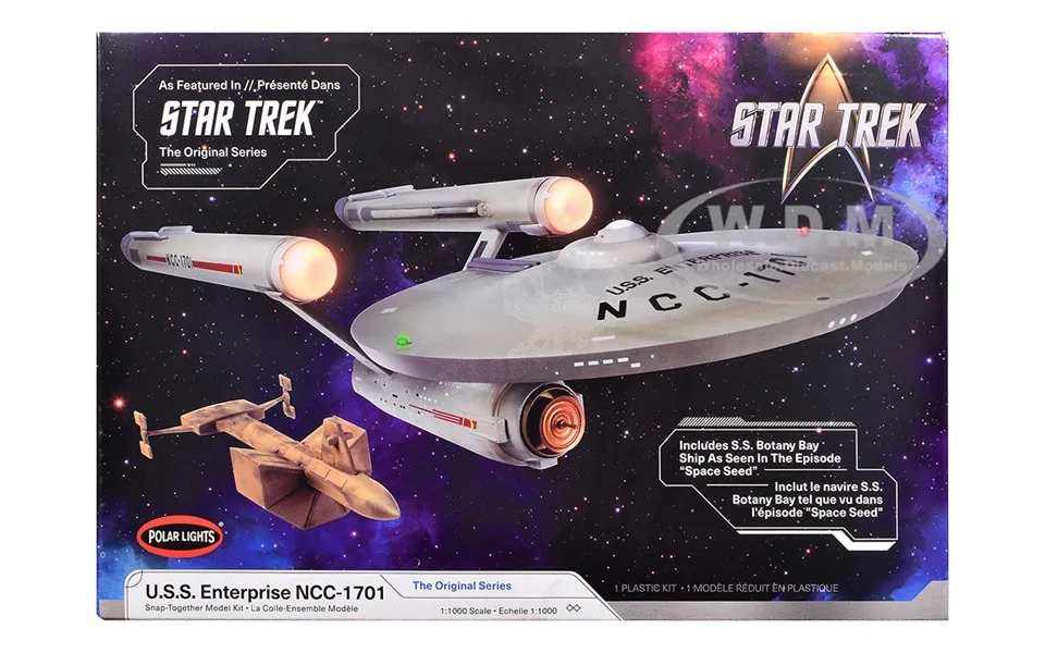 Skill 2 Model Kit U.s.s. Enterprise Ncc-1701 Spaceship Star Trek 1966 Tv Series 1 1000 Scale Model By Polar Lights
