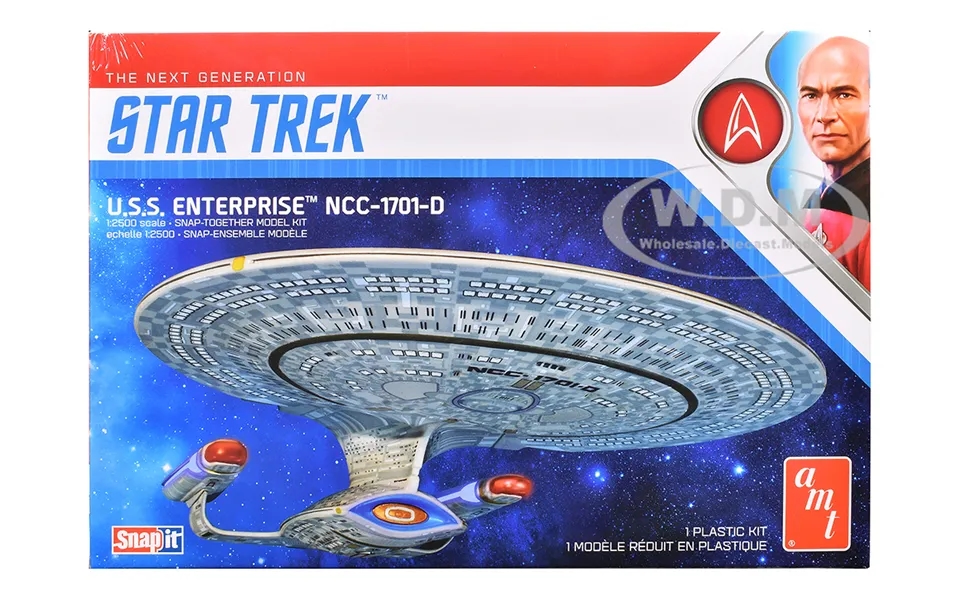 Skill 2 Model Kit U.s.s. Enterprise Ncc-1701-d Space Ship Star Trek The Next Generation 1987 Tv Series 1 2500 Scale Mode