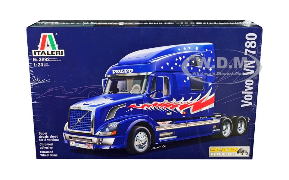Skill 5 Model Kit Volvo Vn 780 Truck Tractor Show Trucks 1 24 Scale Model By Italeri
