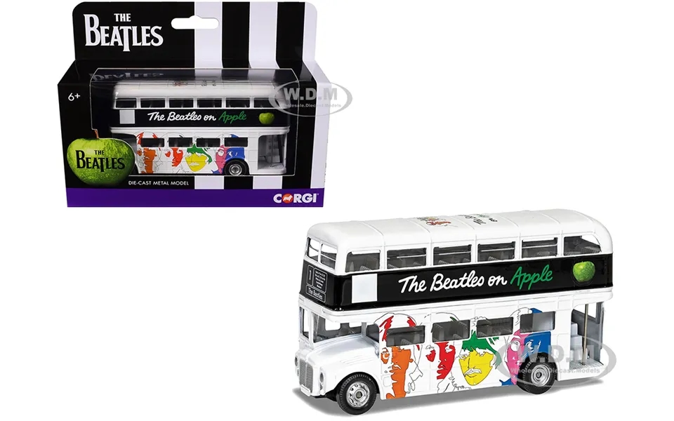 The Beatles London Double Decker Bus The White Album White Diecast Model Car By Corgi
