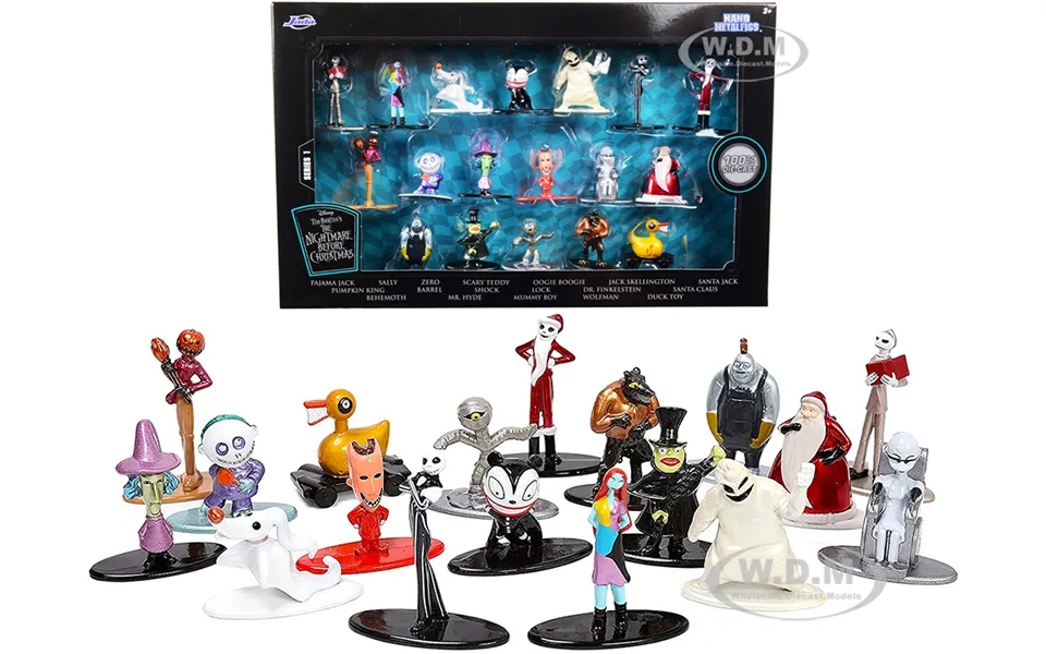Tim Burtons The Nightmare Before Christmas Set Of 18 Diecast Figurines Nano Metalfigs Series By Jada