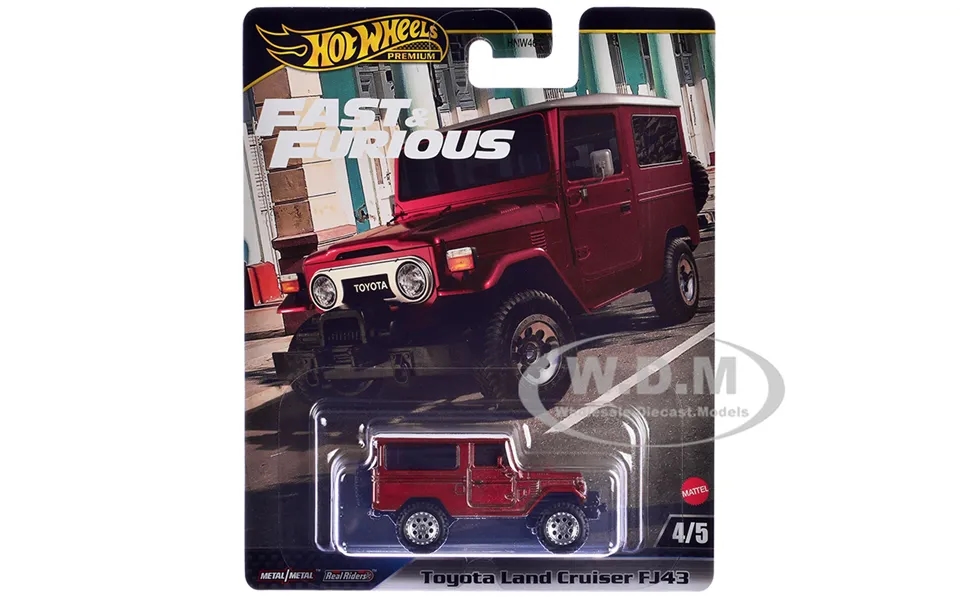 Toyota Land Cruiser Fj43 Red With White Top The Fate Of The Furious 2017 Movie Fast & Furious Series Diecast Model Car B