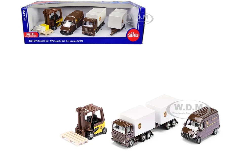 Ups Logistics Set Of 3 Pieces Diecast Models By Siku