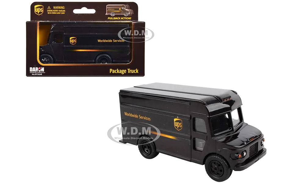 Ups Package Truck Brown Ups Worldwide Services Plastic Model By Daron