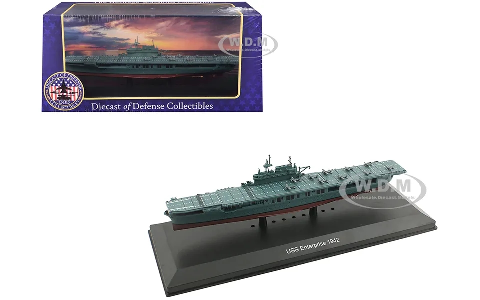 Uss Enterprise Cv-6 Aircraft Carrier 1942 1 1100 Diecast Model By Diecast Of Defense Collectibles