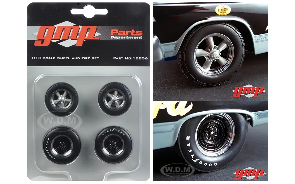 Wheels And Tires Drag Set Of 4 Pieces 1967 Ford Fairlane 427r Hubert Platt Georgian Shaker 1 18 By Gmp