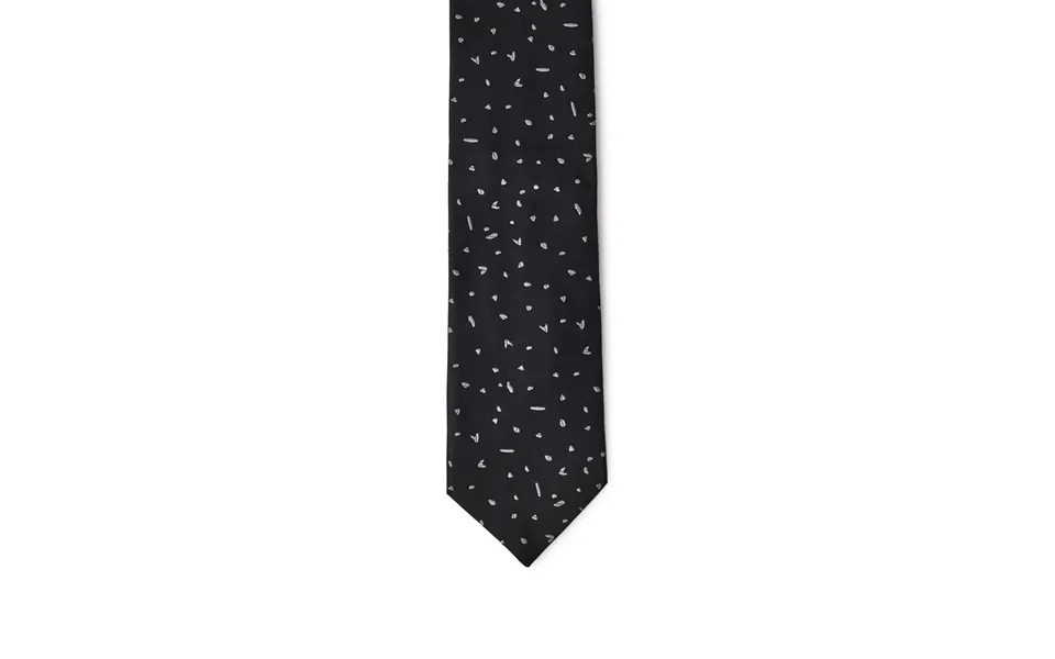 Black Silk Tie With Micro Print 7 Cm Jil Sander