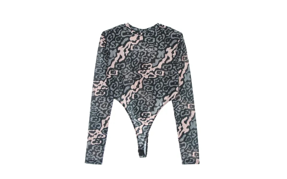 Body Woman Allover Leopard Body Pink Grey