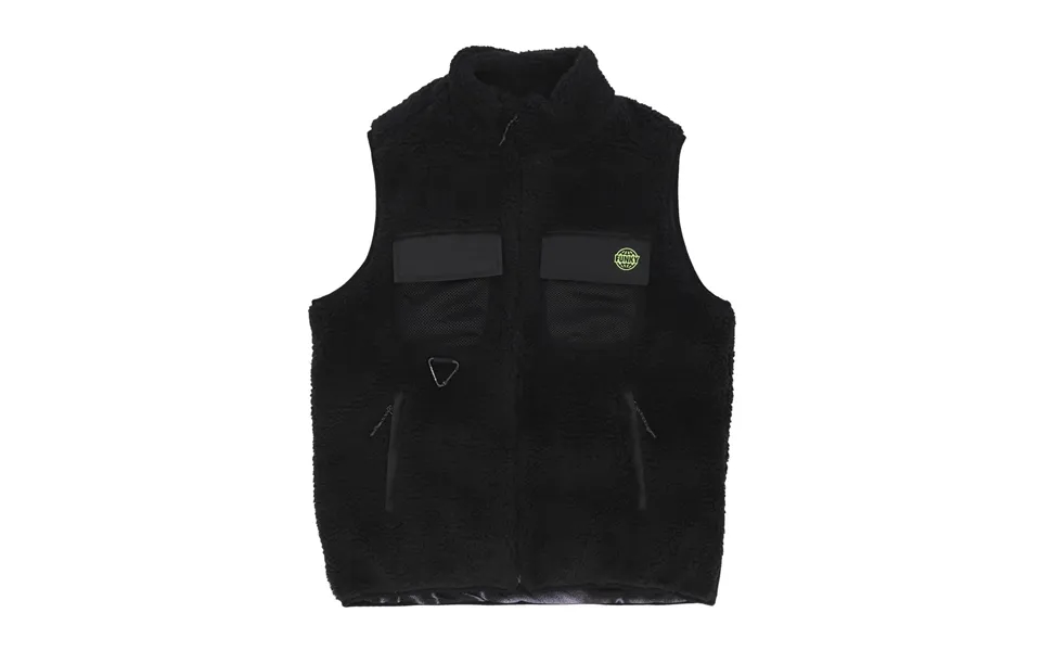Grog Men's Sleeveless Sherpa Vest Black