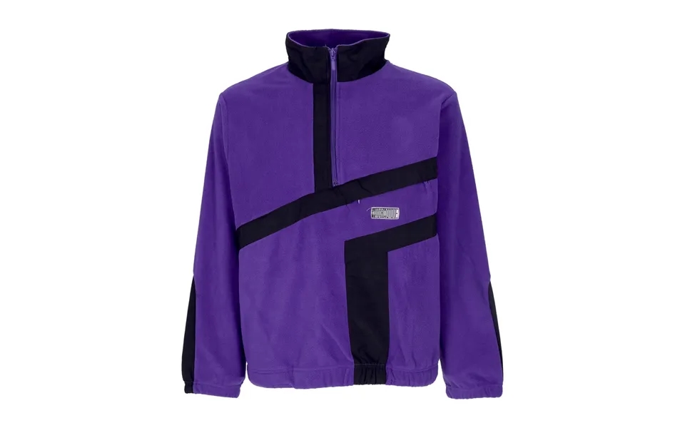Men's Range Quarter Zip Polar Fleece Purple Turtleneck Sweatshirt