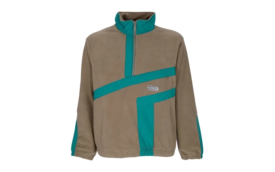 Men's Range Quarter Zip Polar Fleece Turtleneck Sweatshirt Olive