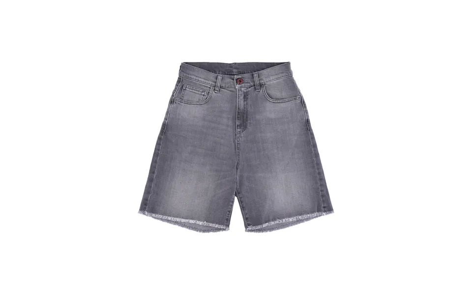 Men's Short Jeans Red Coating Denim Shorts Grey