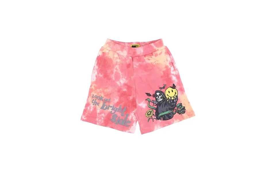 Men's Short Sweatpants Tracksuit Look At The Bright Side Sweatshorts X Smiley Pink Tie Dye