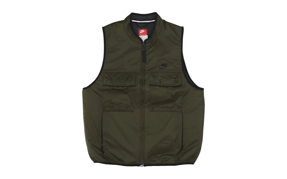 Men's Tech Fleece Utility Vest Cargo Khaki Black