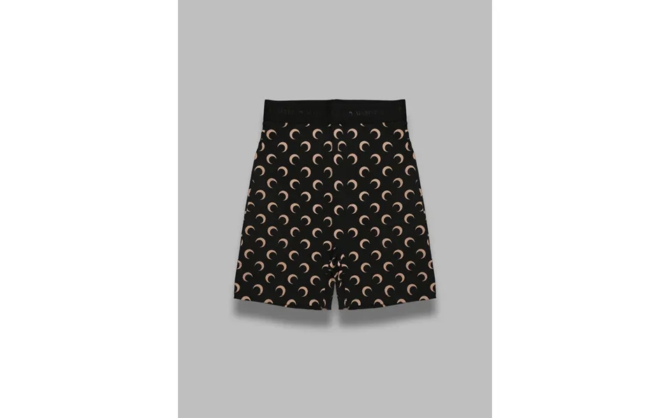 Moon Printed Jersey Biker Shorts
