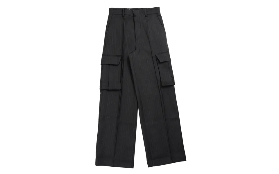 Office Pinstripe Tailored Trouser In Black