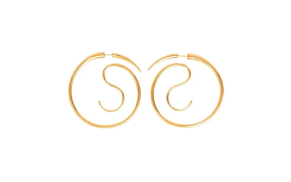 Plug Upside Down Hoops In Gold