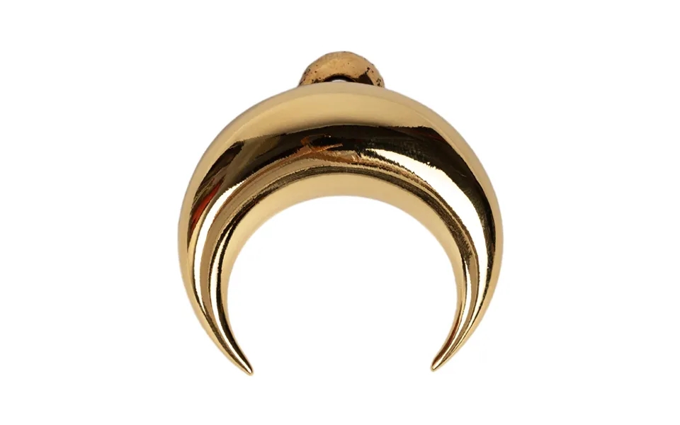 Recycled Pewter Moon Stud In Gold