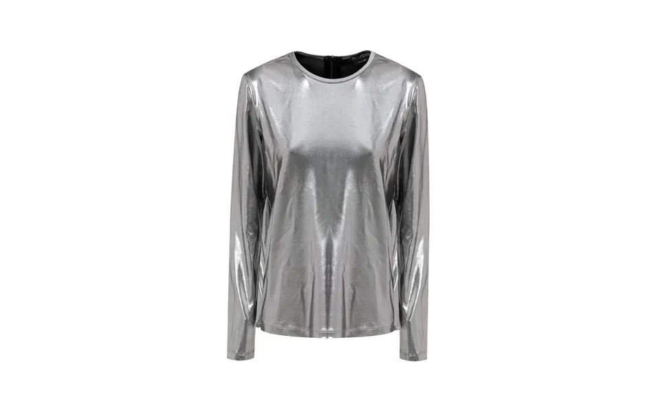 Silver Metallic Fabric T-shirt Tom Ford