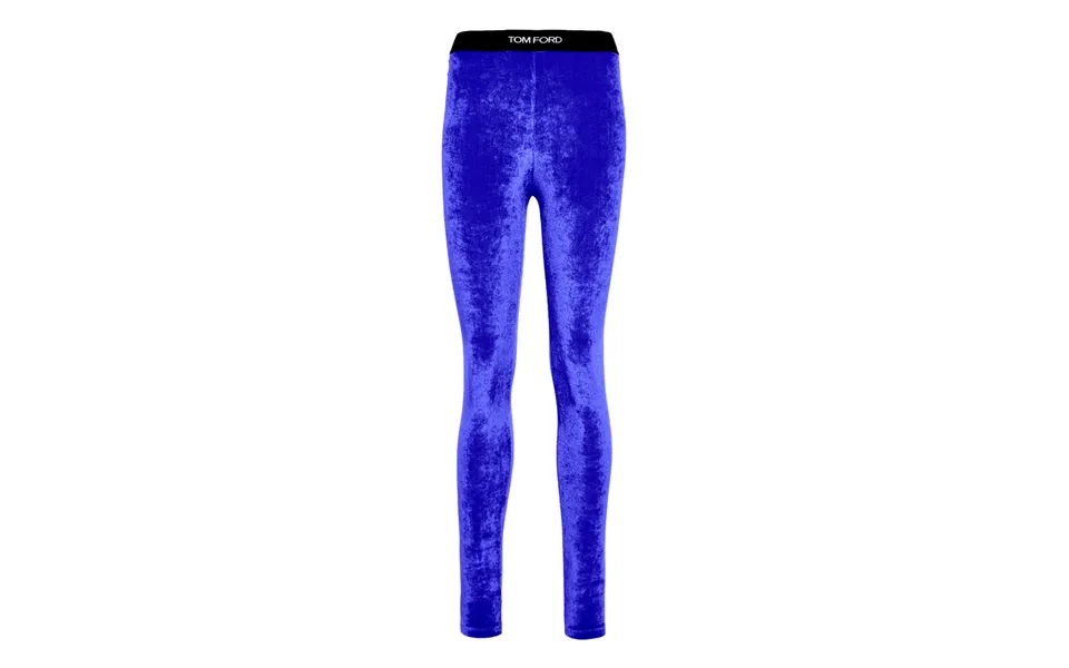 Stretch Blue Velvet Legging Tom Ford