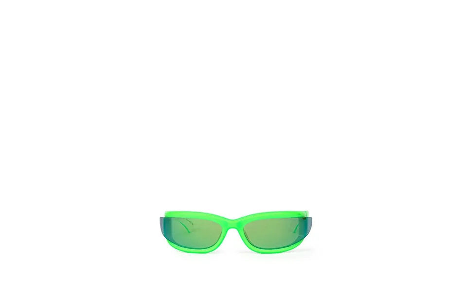 Sunglasses In Acetate Green Acid And White Bottega Veneta