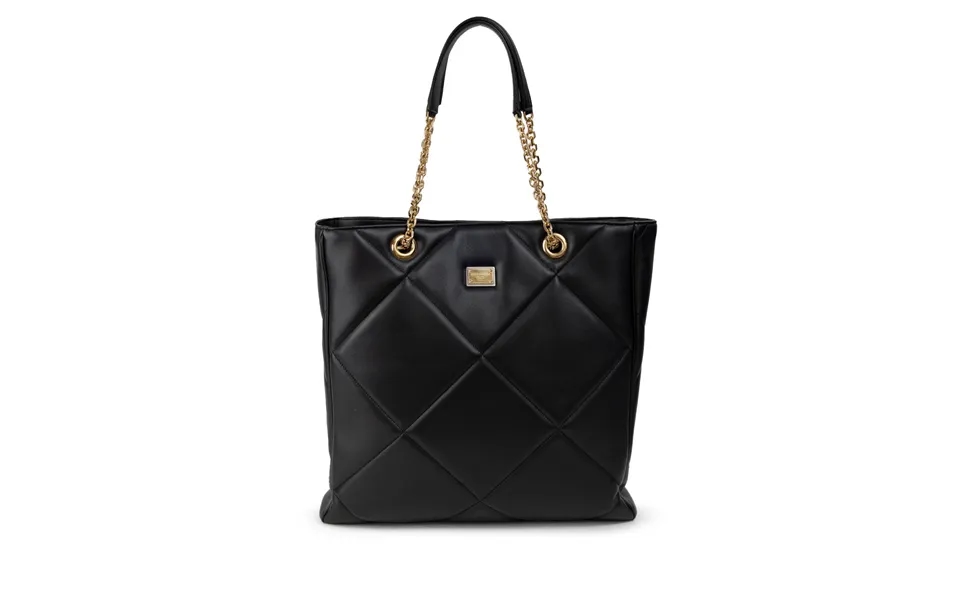 Tote Bag Black Leather Matelasse Dolce & Gabbana