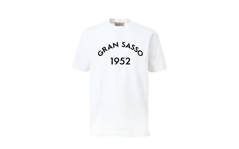 White T-shirt With Logo Gran Sasso