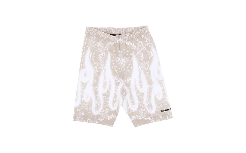 Women's Cycling Shorts Bandana Print Leggings Beige