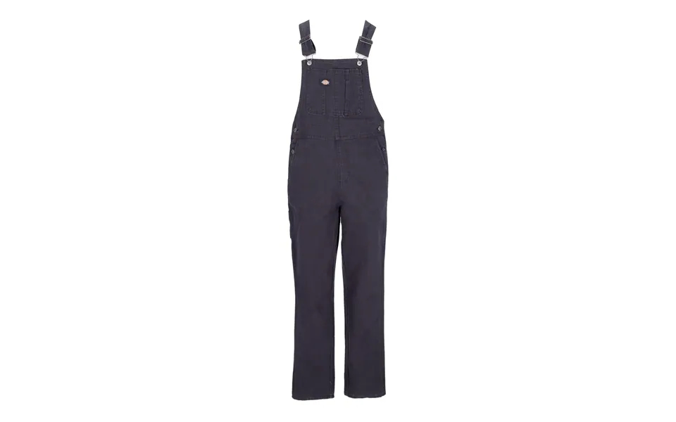 Women's Duck Canvas Bib Stone Wash Black Overalls
