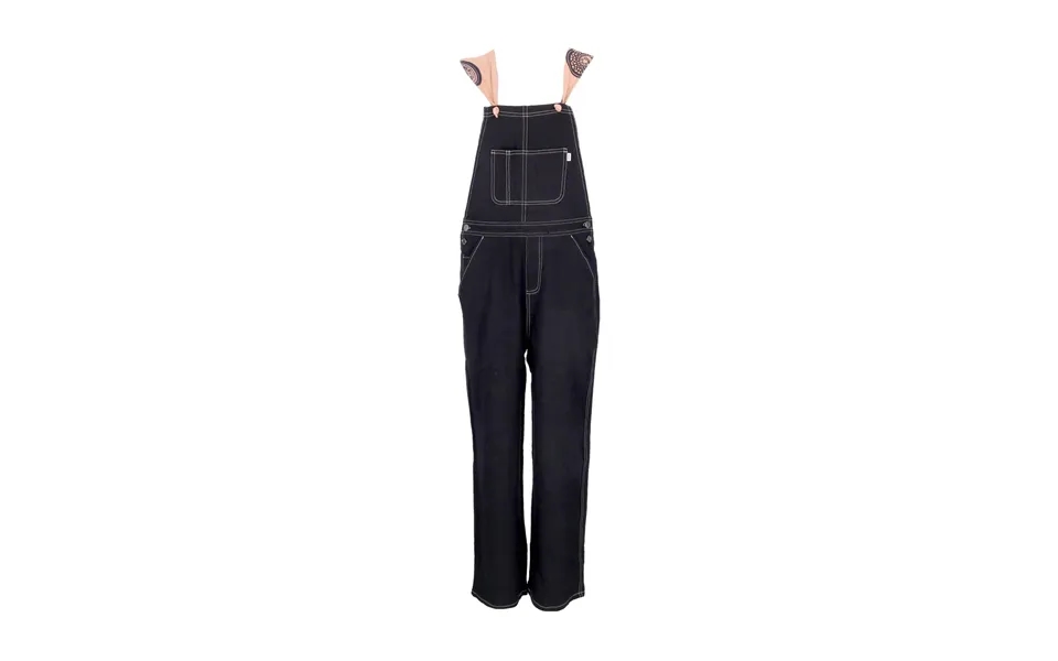 Women's Lightweight Handkerchief Overall Black Dungarees