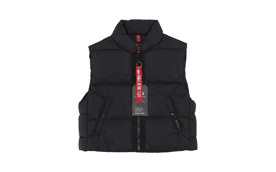 Women's Puffer Vest Cropped Black Sleeveless Down Jacket