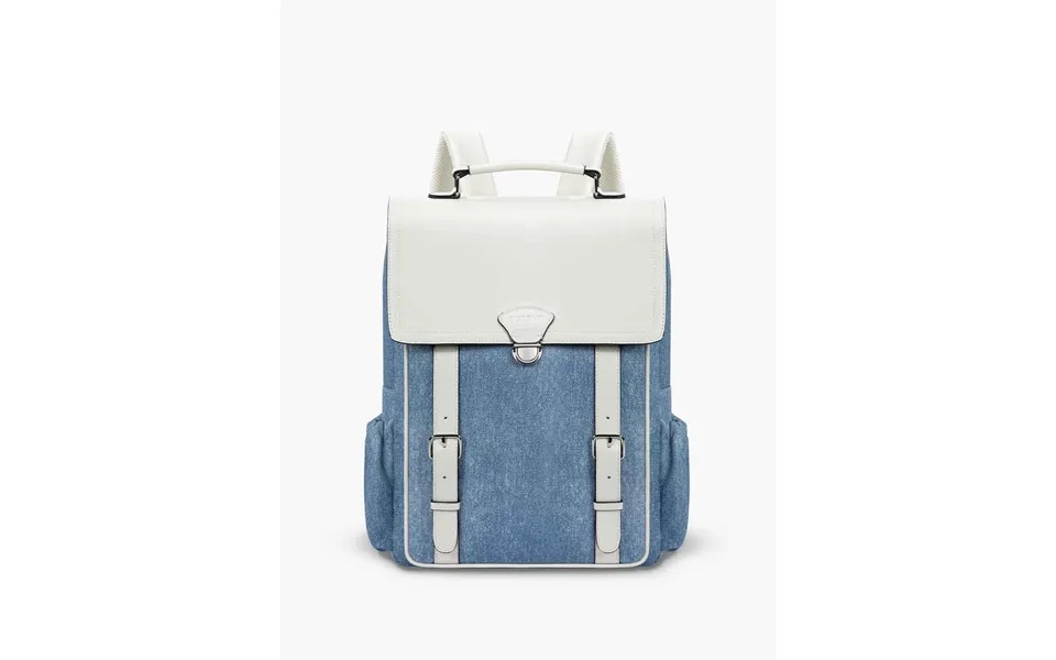 Denim-inspired Pu Fabric 15.6-inch Backpack