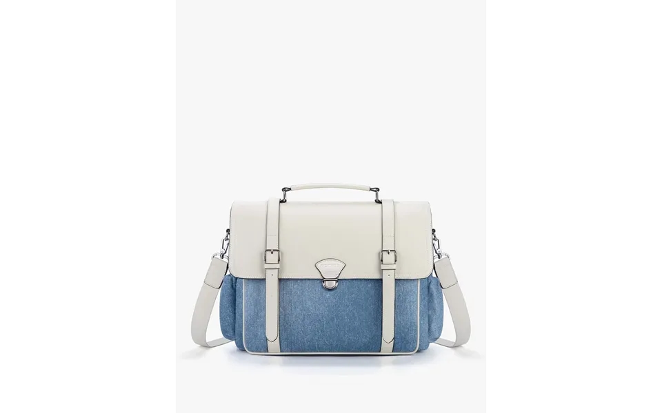 Denim-inspired Pu Fabric 15.6-inch Briefcase
