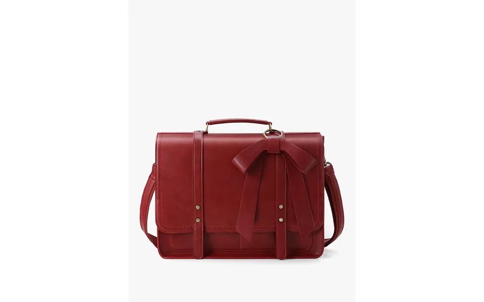Women's Pu Detachable Bow Big Briefcase