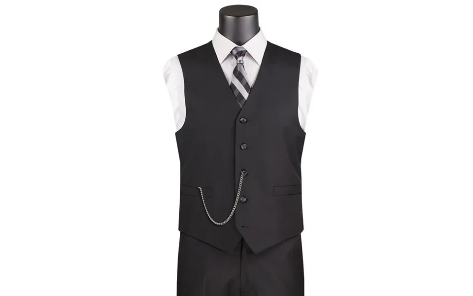 Black Men's Suit Vest - Basic Style, Classic Fit