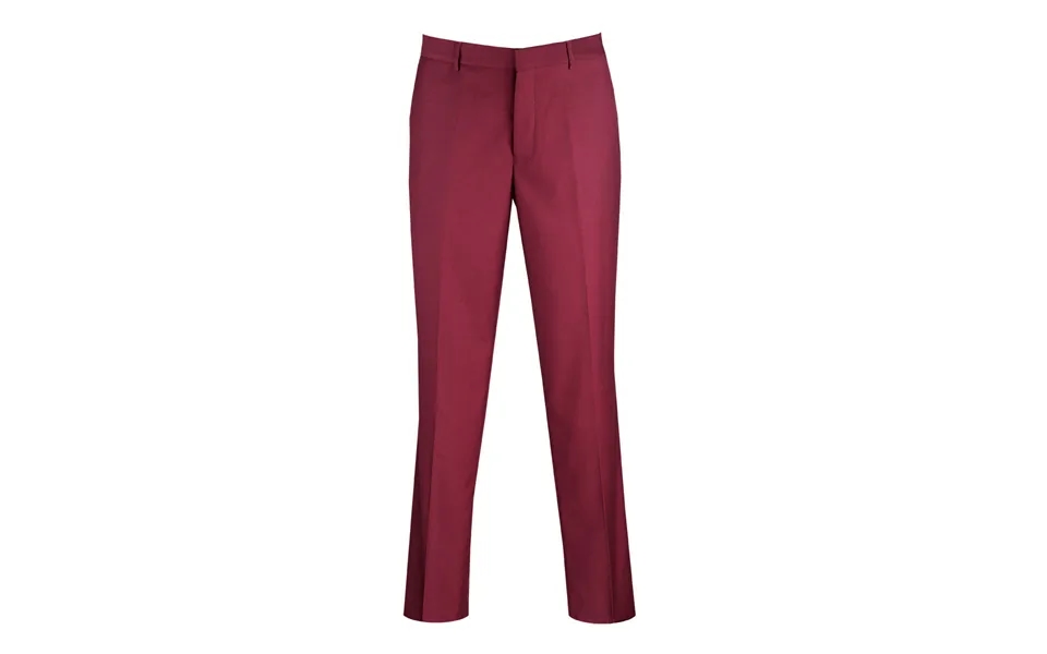 Burgundy Men's Modern Fit Wool Dress Pants - Stylish Comfort