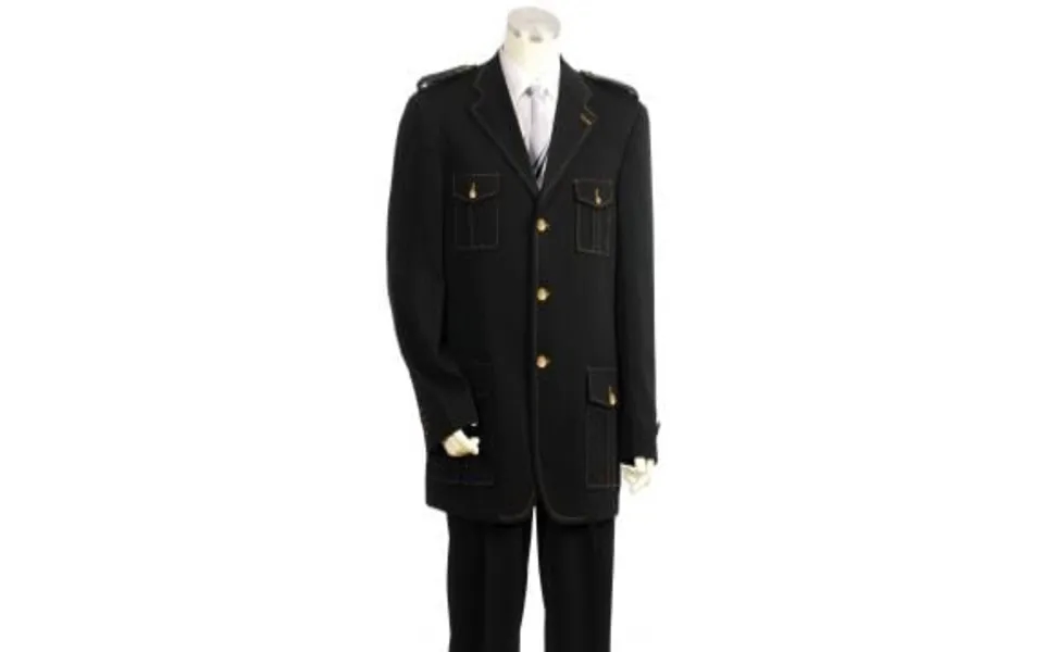Canto Men's 2 Piece Military Fashion Suit With Shoulder Epaulettes