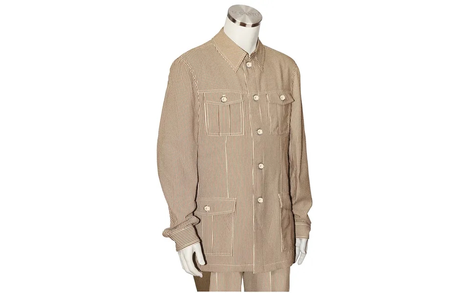 Canto Men's 2 Piece Urban Stripe Long Sleeve Walking Suit