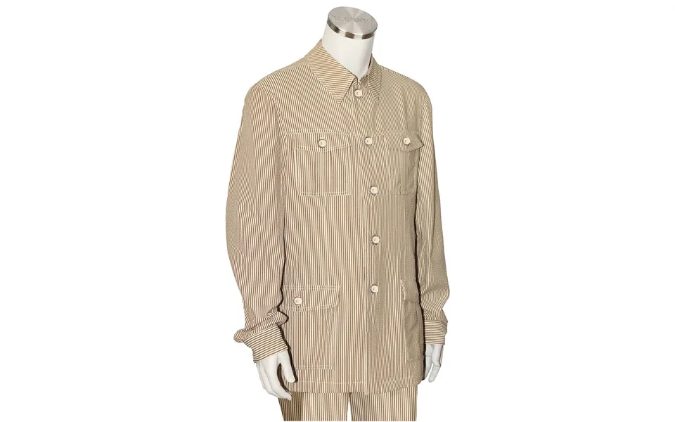 Canto Men's 2 Piece Urban Stripe Long Sleeve Walking Suit