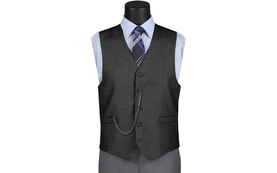 Charcoal Grey Men's Suit Vest - Basic Style