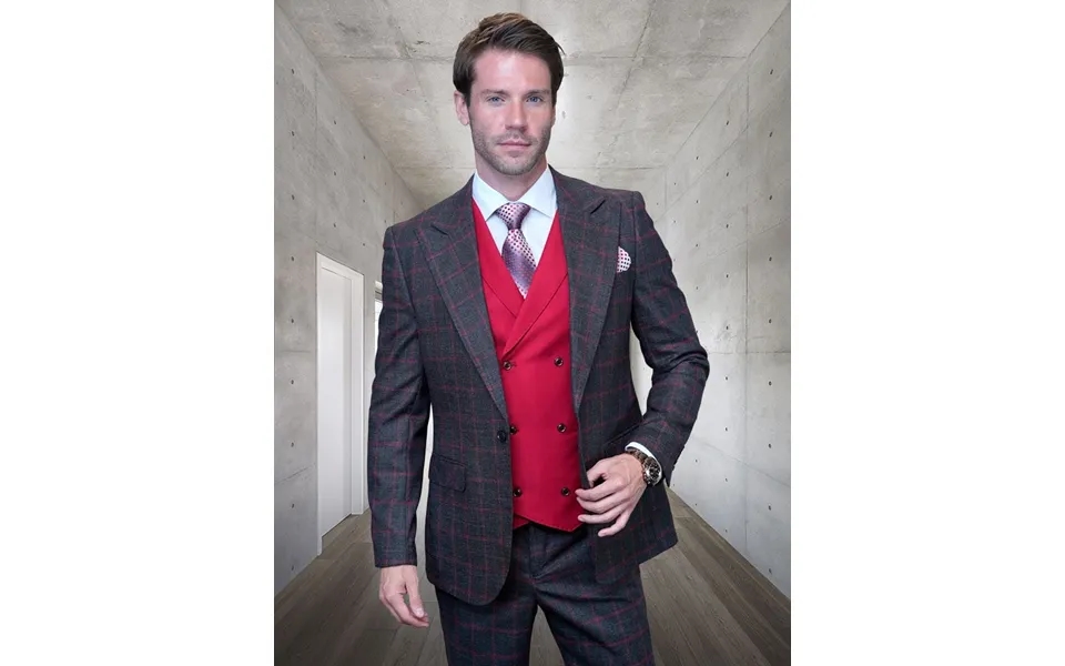 Men's 100% Wool 3 Piece Suit Vibrant Vest By Statement Sharp Tailoring Comfort Fit Award Winning Design