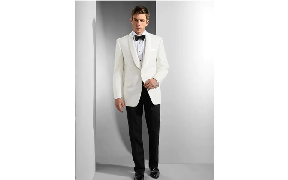 Mens Designer Traditional Shawl Dinner Suit Jacket In Ivory