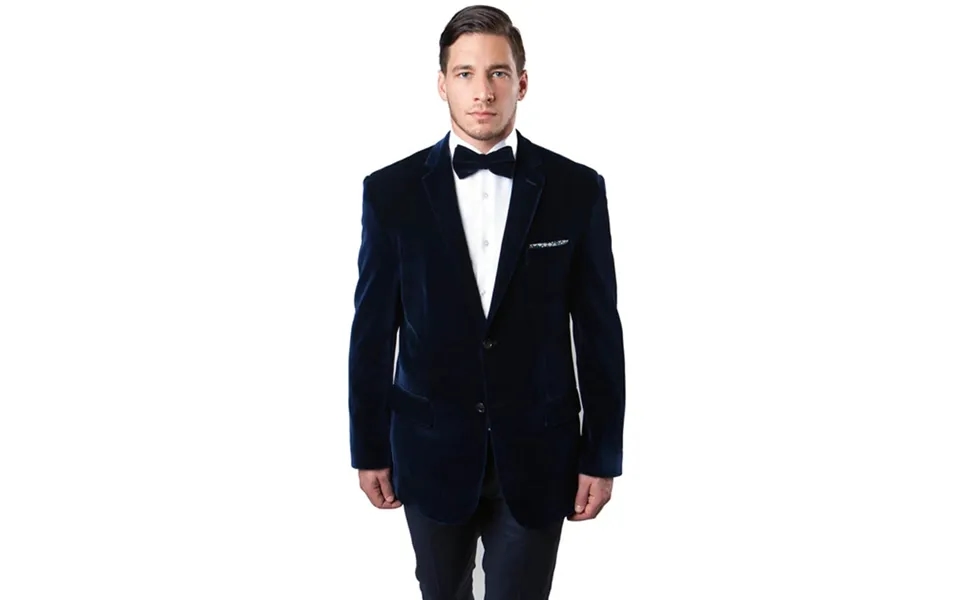 Mens Navy Blue Wedding Tuxedo - Dark Blue Tuxedo Suit Mens Peak Lapel Velvet Tuxedo Jacket In Navy