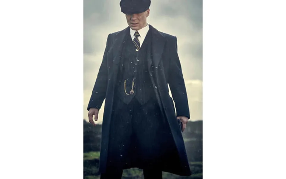 Mens Peaky Blinders Costume Peaky Blinder Outfit - Include Peaky Blinder Actor Cap Thomas Shelby Black Herringbone Long